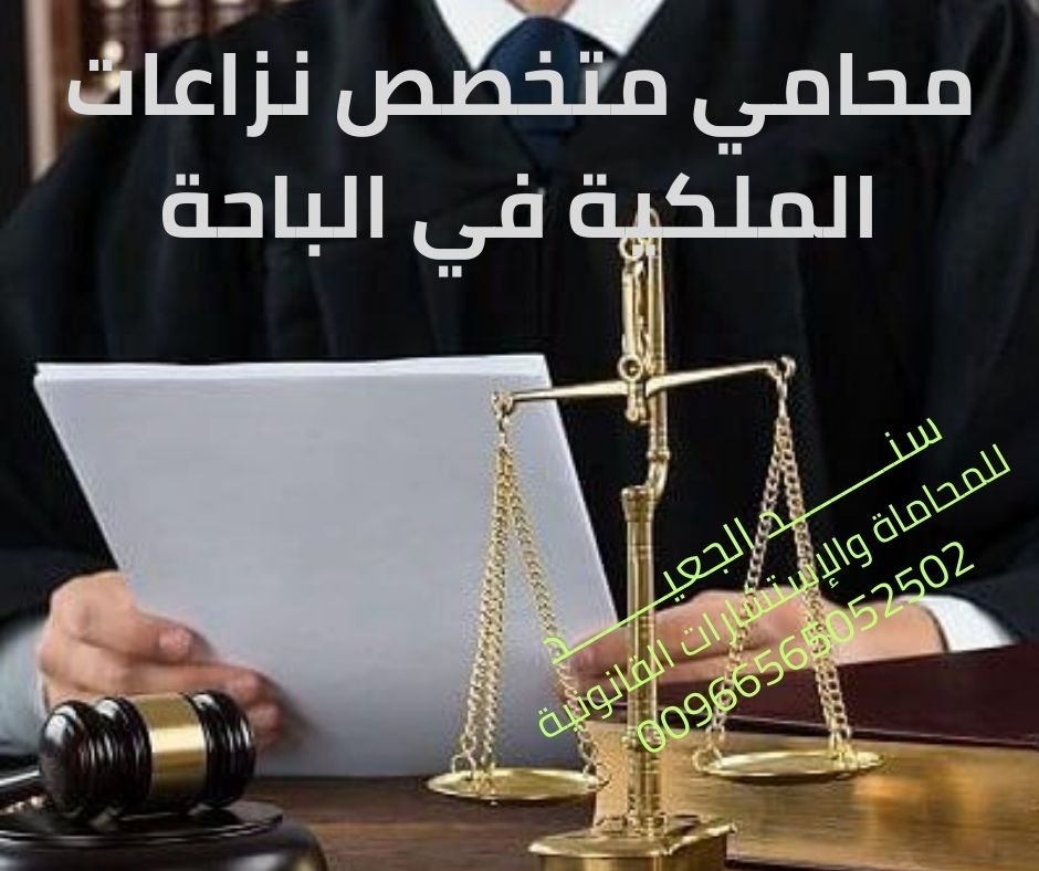 محامي متخصص نزاعات الملكية في الباحة