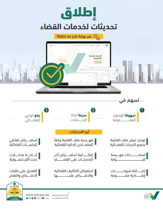 ناجز محاكم وناجز وكالات وتنفيذ وزارة العدل