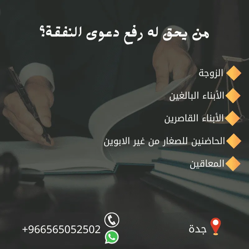 من يحق له رفع دعوى نفقة