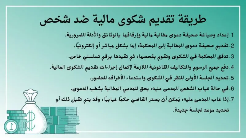 طريقة تقديم شكوى مالية ضد شخص