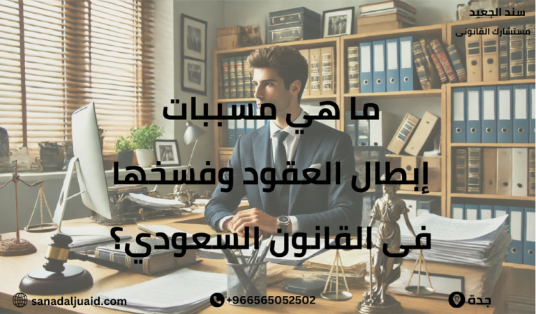 ما هي مسببات إبطال العقود وفسخها في القانون السعودي؟