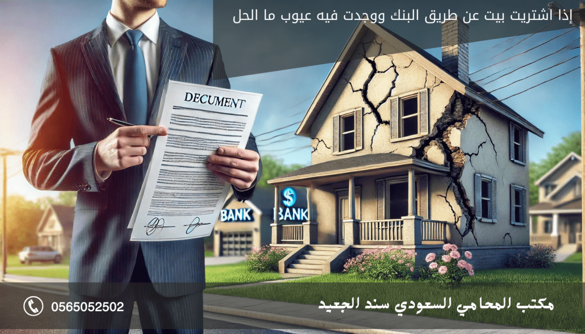 إذا اشتريت بيت عن طريق البنك ووجدت فيه عيوب ما الحل