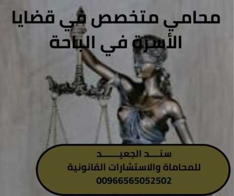 محامي متخصص في قضايا الأسرة في الباحة